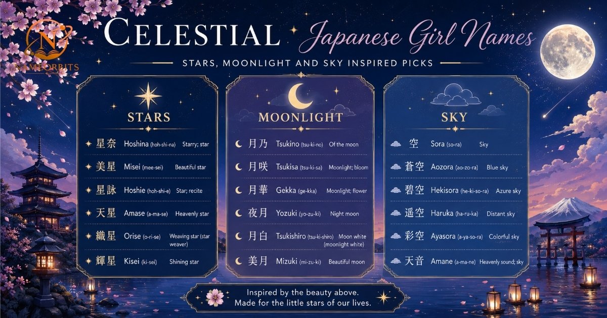 celestial japanese girl names