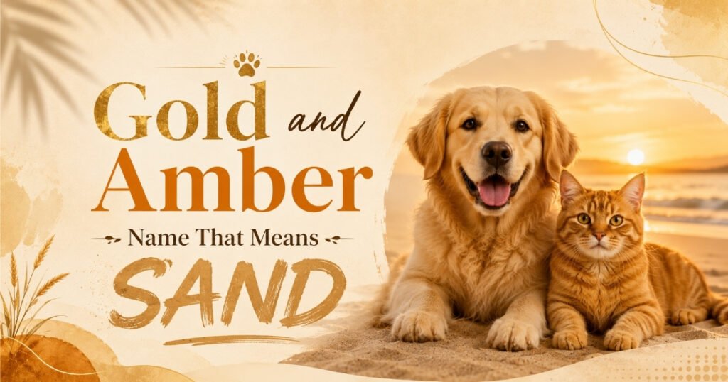 Gold and Amber Name That Means Sand