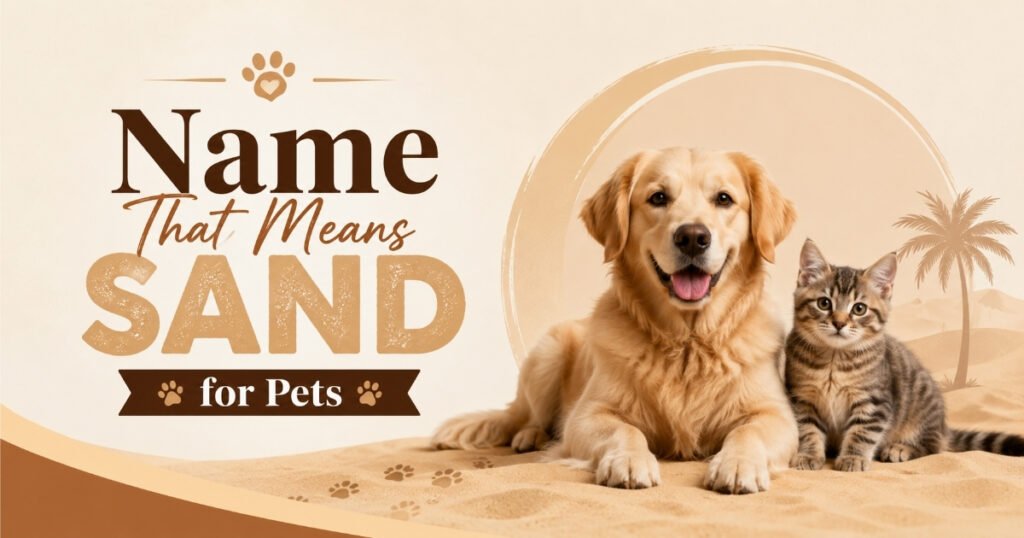 Name That Means Sand for Pets