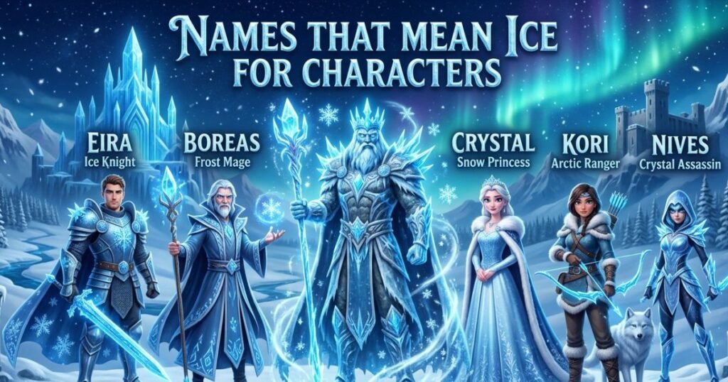 Names That Mean Ice for Characters