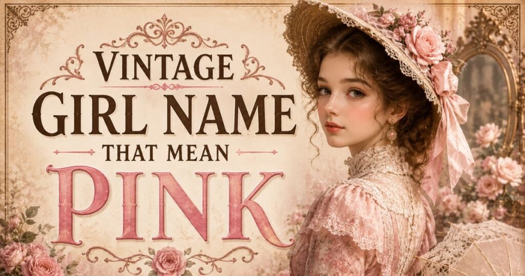 Vintage Girl Name That Mean Pink