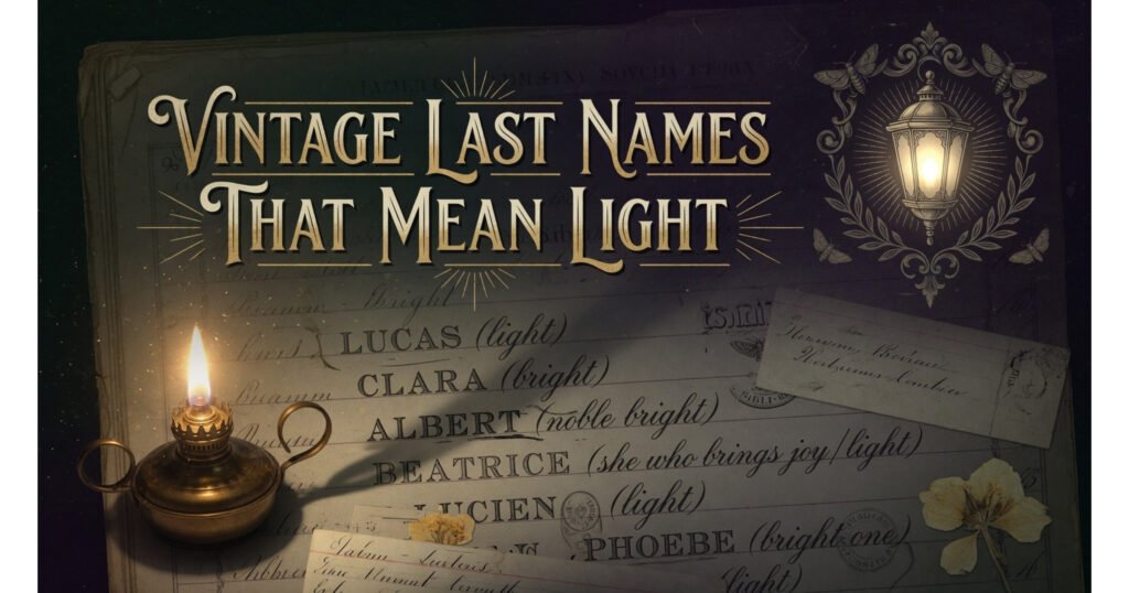 Vintage Last Name That Mean Light