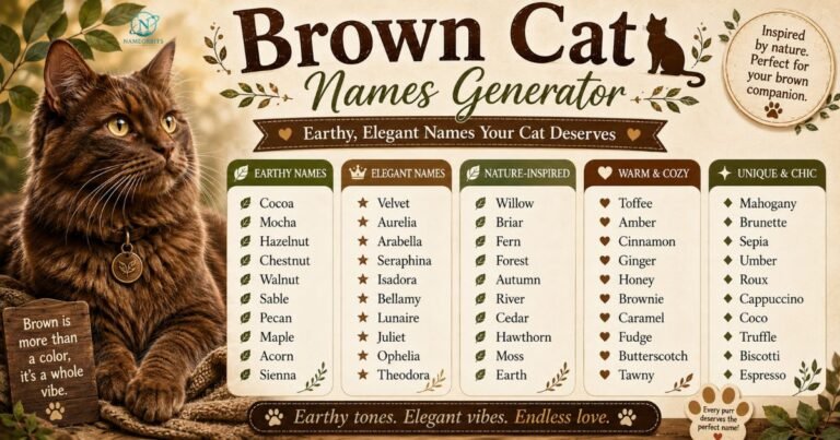 brown cat names generator