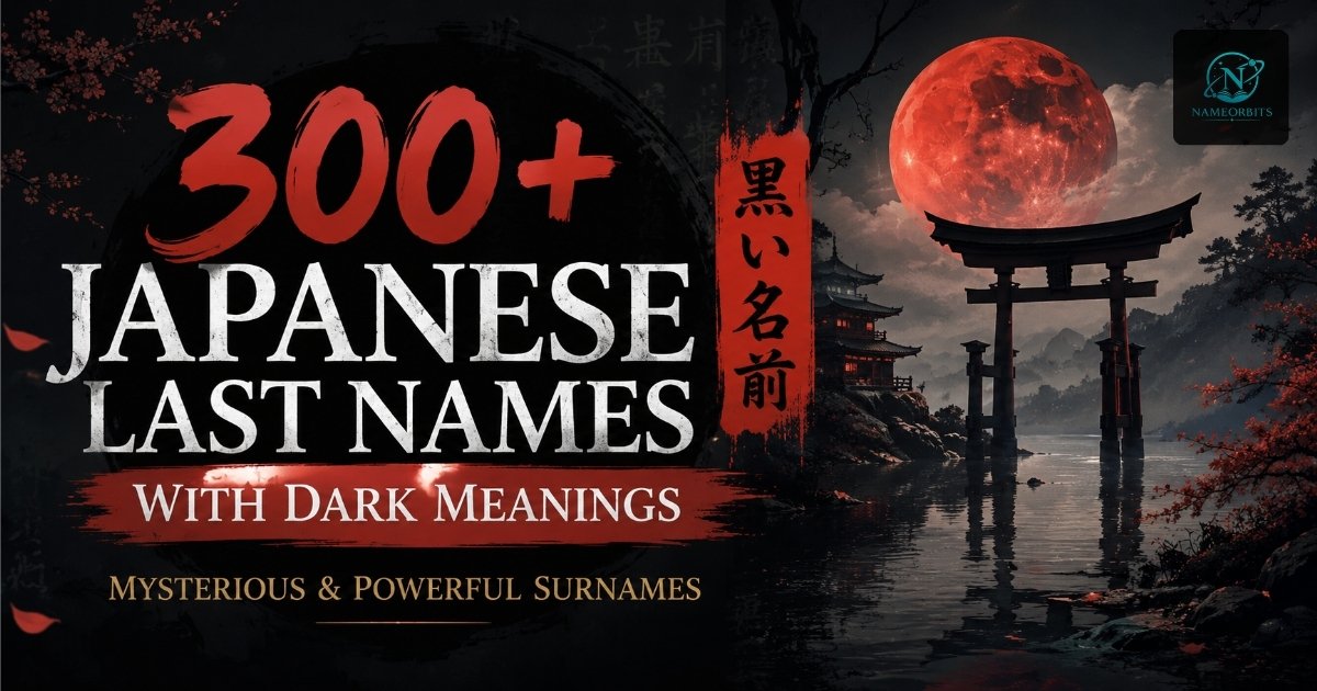 Japanese last names with dark meanings