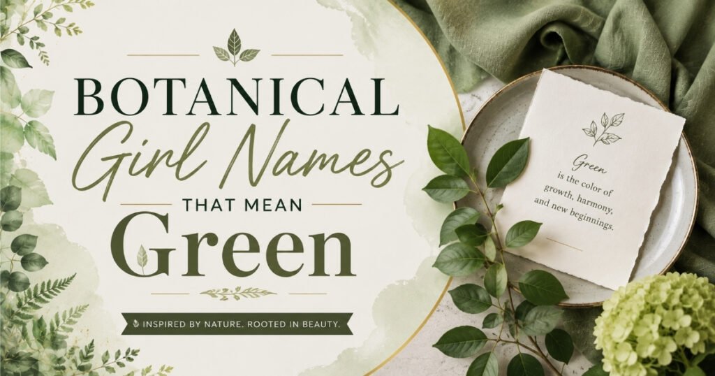 Botanical Girl Names That Mean Green