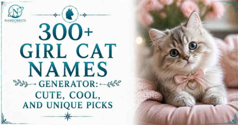 Girl Cat Names Generator