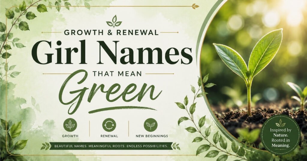 Growth & Renewal Girl Names That Mean Green