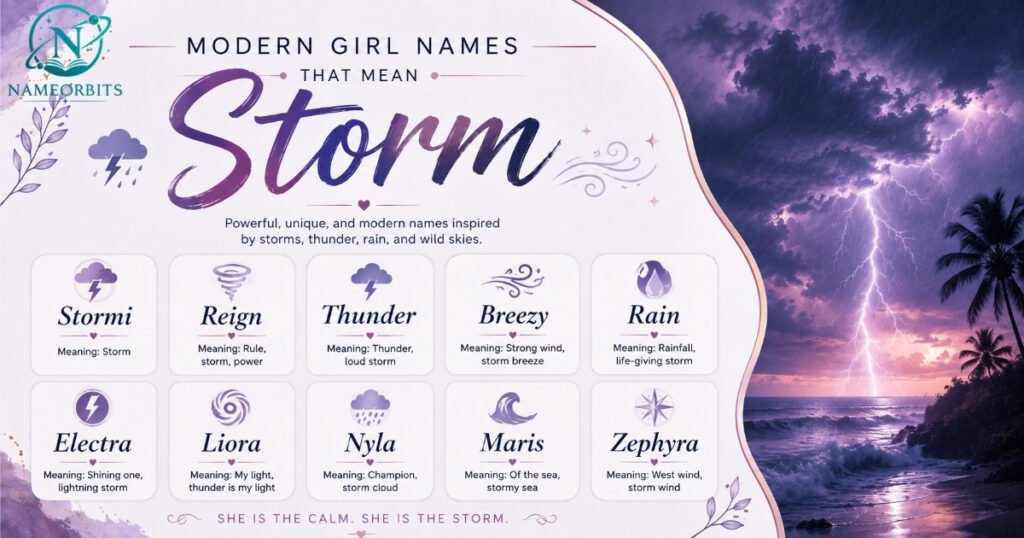 Modern Girl Names That Mean Storm