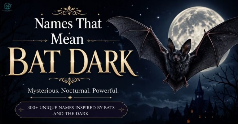 Names That Mean Bat Dark