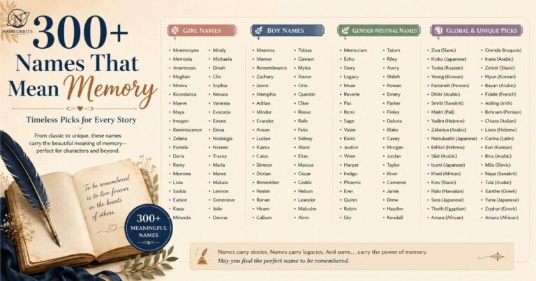 Names That Mean Memory