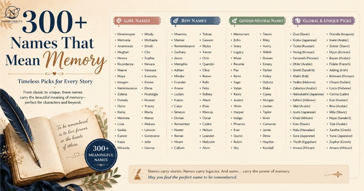 Names That Mean Memory