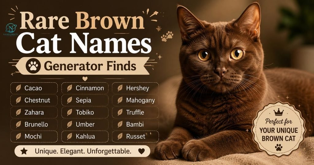 Brown Cat Names Generator