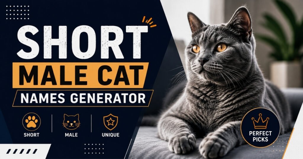 Short Male Cat Names Generator