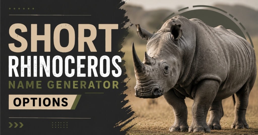 Short Rhinoceros Name Generator Options