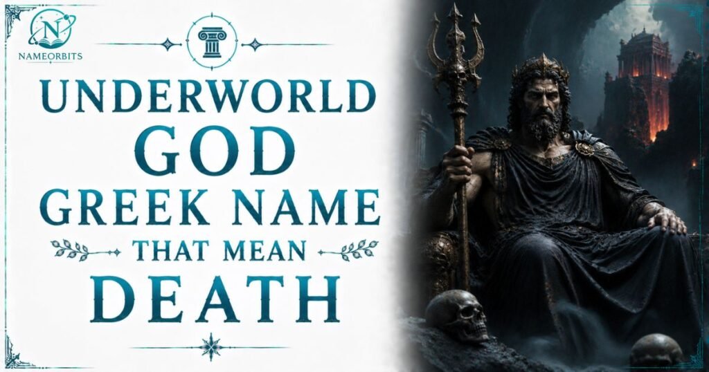 Underworld God Greek Name That Mean Death