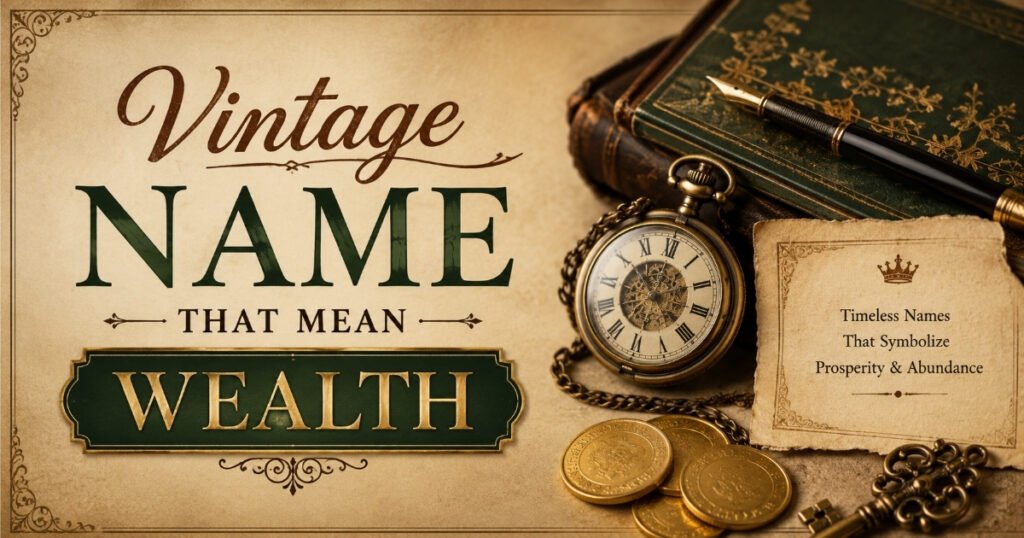 Vintage Name That Mean Wealth